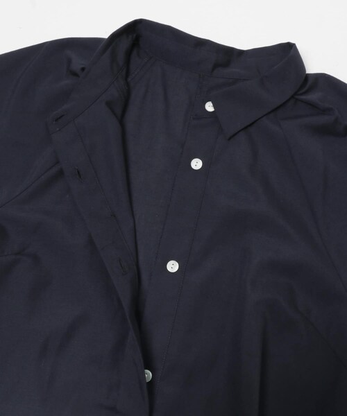 URBAN RESEARCH ROSSO（アーバンリサーチロッソ）の「『WEB限定』『UR TECH Smart Linen Touch』イージーリネンシャツワンピース（ワンピース・レディース・BRN STRIPE/NAVY・Free）」の5枚目の写真