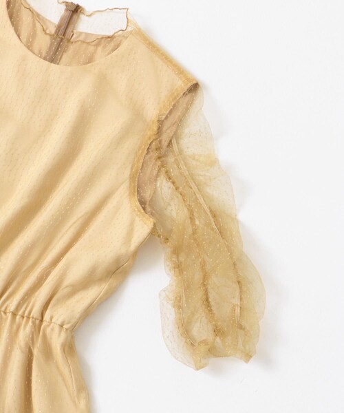 URBAN RESEARCH ROSSO（アーバンリサーチロッソ）の「kaene　シャイニーチュールドレス（ワンピース・レディース・gray/beige・38）」の15枚目の写真