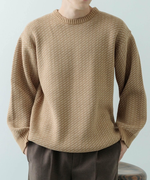 ITEMS URBANRESEARCH(アイテムズ アーバンリサーチ)の「マシンウォッシャブル バーズアイ クルーニット(ニット/セーター・メンズ・BEG/NVY/BLK・M/L)」の9枚目の写真