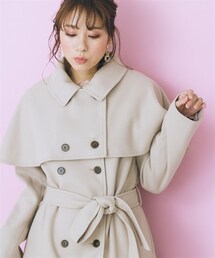 marun | 大きいサイズ2wayケープショートコートmarun(その他アウター)