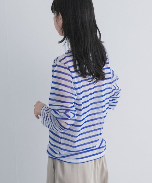 URBAN RESEARCH DOORS(アーバンリサーチドアーズ)の「ORCIVAL BOAT NECK LONG-SLEEVE PULLOVER(Tシャツ/カットソー・レディース・BLUE/GREY/YELLOW・1)」の13枚目の写真