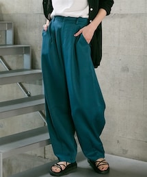 Soiunique | 麻調合繊ゆったりサイズカーブパンツ ［Soiunique］(その他パンツ)