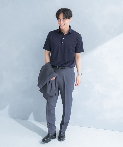 URBAN RESEARCH DOORS(アーバンリサーチドアーズ)の「LIFE STYLE TAILOR トリコットセミワイド半袖プルオーバー無地(シャツ/ブラウス・メンズ・WHITE/NAVY・M/L/XL)」の21枚目の写真
