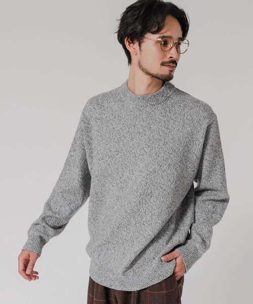 URBAN RESEARCH(アーバンリサーチ)の「MIX MOULINE CREW-NECK KNIT(ニット/セーター・メンズ・BEIGE/GRAY/BLUE/GREEN・M/L)」の7枚目の写真