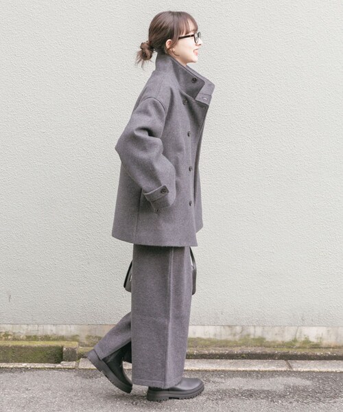 ITEMS URBANRESEARCH（アイテムズ アーバンリサーチ）の「スタンドカラージャケット（テーラードジャケット・レディース・BEG/BRN/CHA・Free）」の12枚目の写真