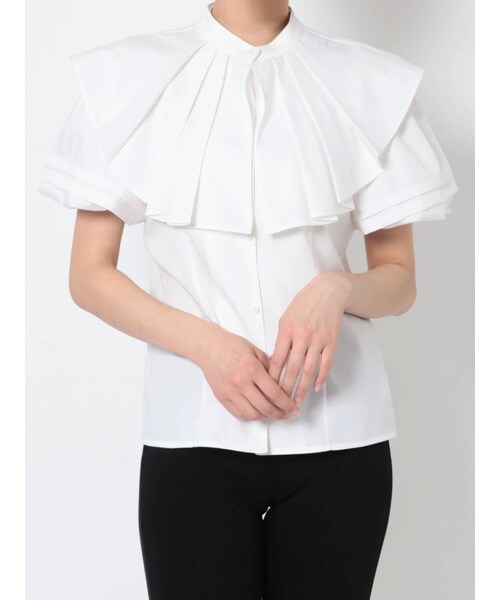 dazzlin（ダズリン）の「プリーツ付け襟（付け襟・レディース・オフホワイト・F）」の5枚目の写真