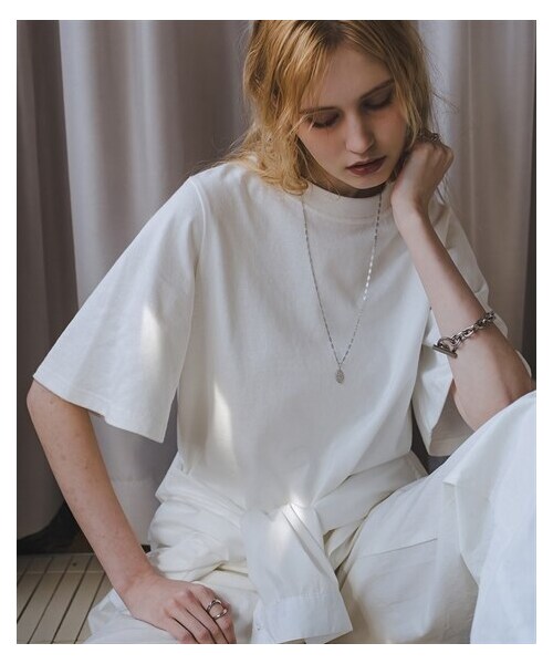 nissen（ニッセン）の「綿１００％バスク素材ベルスリーブプルオーバー（UVカット）＜大きいサイズ有＞（Tシャツ/カットソー・レディース・オフホワイト/ブラック/モカ・S/M/L/LL/3L/4L/5L/6L/8L/10L）」の11枚目の写真