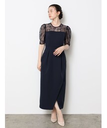 LAGUNAMOON | 【WEB限定】LADYハーフスリーブレースカッティングドレス(ドレス)