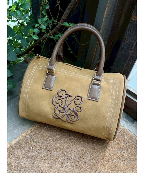 EVRIS（エヴリス）の「エンブレムステッチボストンBAG（ボストンバッグ・レディース・ブラック/グリーン/ブラウン・F）」の2枚目の写真
