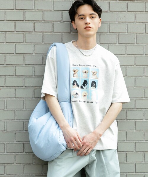 SENSE OF PLACE by URBAN RESEARCH(センスオブプレイスバイアーバンリサーチ)の「ナイロンパデットビックショルダー(ショルダーバッグ・メンズ・BLACK/WHITE/CHARCOAL/L.BLUE・one)」の4枚目の写真