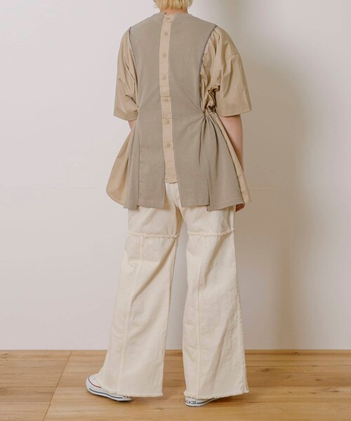 THE GOODLAND MARKET（ザグッドランドマーケット）の「old honey　-OH- 45℃ pants（その他パンツ・レディース・white/black・FREE）」の9枚目の写真