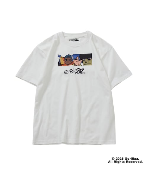 bonjour records(ボンジュールレコーズ)の「Gorillaz/ゴリラズ for bonjour records Official T-shirt(Tシャツ/カットソー・レディース・ブラック/ブラック系/ホワイト/ホワイト系・L/M/XL)」の2枚目の写真