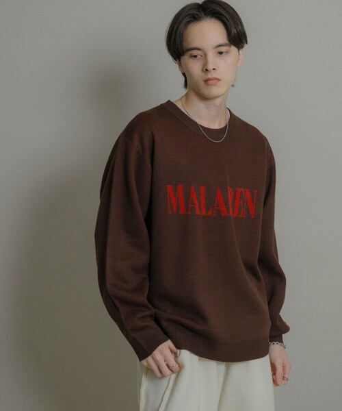 SENSE OF PLACE by URBAN RESEARCH（センスオブプレイスバイアーバンリサーチ）の「ロゴグラフィッククルーネックニット（ニット/セーター・メンズ・BLACK/BROWN/GREIGE・M/L）」の14枚目の写真