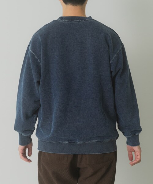 ITEMS URBANRESEARCH（アイテムズ アーバンリサーチ）の「ワンポイント刺繍スウェットデニムトップス（スウェット・メンズ・BLU/NVY/BLK・M/L）」の14枚目の写真