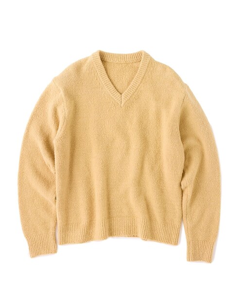 ADAM ET ROPE'(アダムエロペ)の「MU BRUSHED V NECK PUD PULLOVER KNIT(ニット/セーター・レディース・ダークブラウン/ベージュ/ネイビー/サックス・38/40/42)」の15枚目の写真