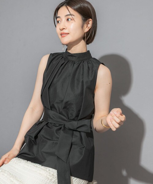URBAN RESEARCH ROSSO（アーバンリサーチロッソ）の「ウエストマークハイネックシャツブラウス（シャツ/ブラウス・レディース・OFF WHITE/BLACK・Free）」の16枚目の写真