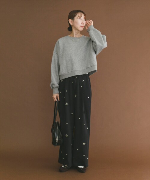 ITEMS URBANRESEARCH（アイテムズ アーバンリサーチ）の「『UR TECH』ハイヒートコットンクルーネックスウェット（スウェット・レディース・GRY/BRD/BLK・Free）」の13枚目の写真