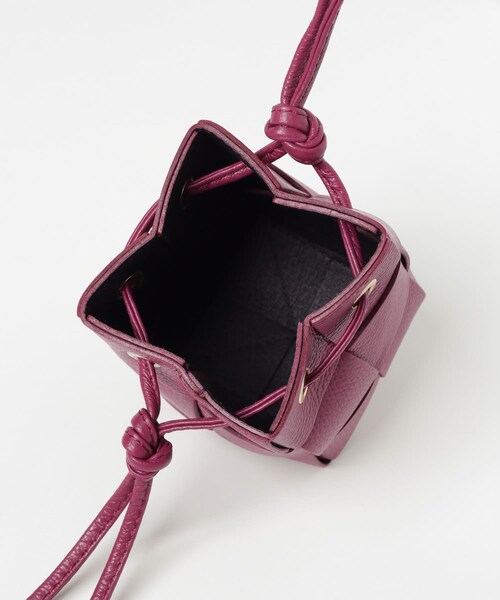 URBAN RESEARCH(アーバンリサーチ)の「メッシュ巾着レザーバッグ(ショルダーバッグ・レディース・GRAFFITE/BORDEAUX/ARGENTO・-)」の9枚目の写真