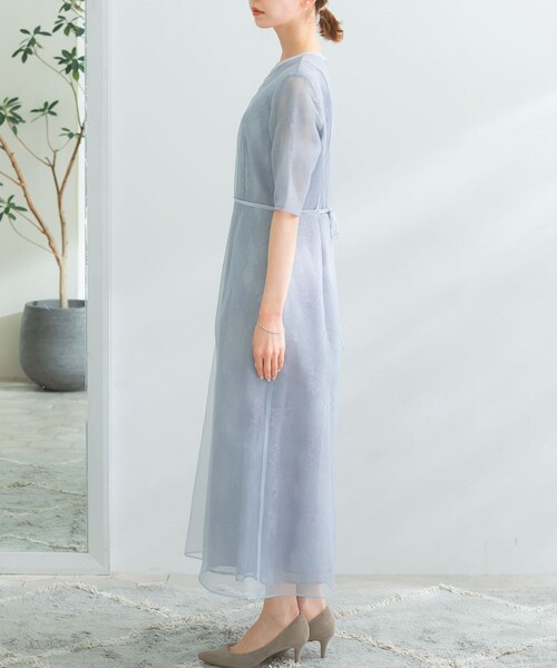 URBAN RESEARCH ROSSO（アーバンリサーチロッソ）の「kaene　シアーレースパイピングドレス（ワンピース・レディース・sax/bk・38）」の15枚目の写真