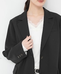 URBAN RESEARCH | V-NECK LACE RIB TOPS(Tシャツ/カットソー)