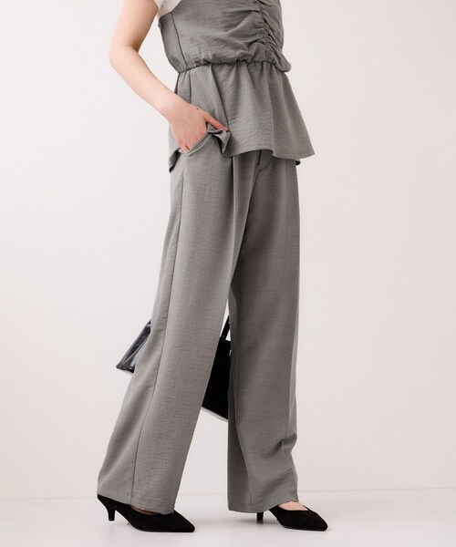 VIS（ビス）の「【WEB限定】美easyリネンライクベルテッドストレートパンツ/イージーケア・接触冷感（その他パンツ・レディース・ブラック/グレー/キナリ/ピンク・L/M/S/SS）」の21枚目の写真