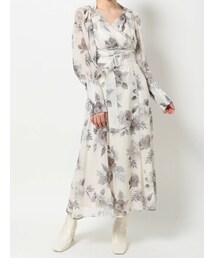 MERCURYDUO | ぼかしフラワーレディーカシュクールワンピース(ワンピース)