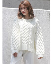 dazzlin | ケーブルカジュアルニットップス(ニット/セーター)