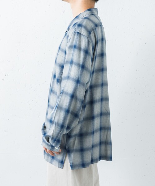 URBAN RESEARCH(アーバンリサーチ)の「COTTON PAN SOHOオンブレシャツロングスリーブ(シャツ/ブラウス・メンズ・BLACK/BLUE/BLU×BLK・2/3)」の10枚目の写真
