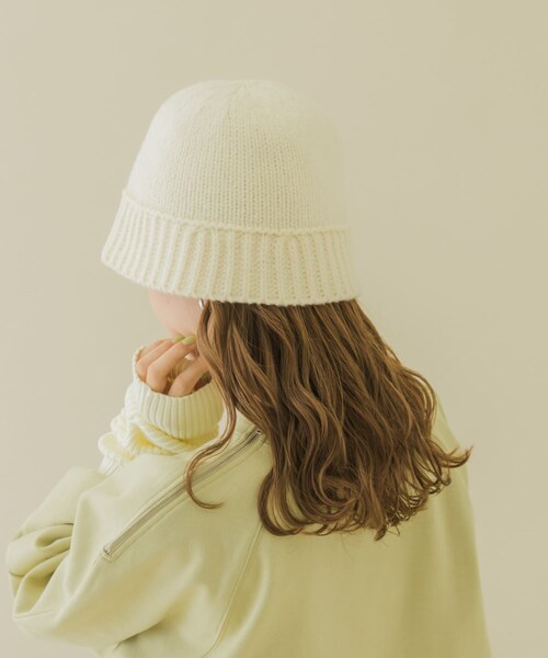 SMELLY（スメリー）の「ニットデザインハット（ハット・レディース・BLK/IVO・-）」の9枚目の写真