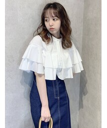 dazzlin | ダブルフリルスリーブシャツ(シャツ/ブラウス)
