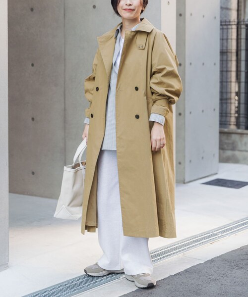 URBAN RESEARCH DOORS（アーバンリサーチドアーズ）の「袖ボリュームスタンドコート（ステンカラーコート・レディース・L.BEIGE/BEIGE・Free）」の21枚目の写真