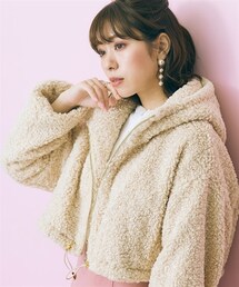 marun | 大きいサイズショート丈テディベアジャケットmarun(ブルゾン)