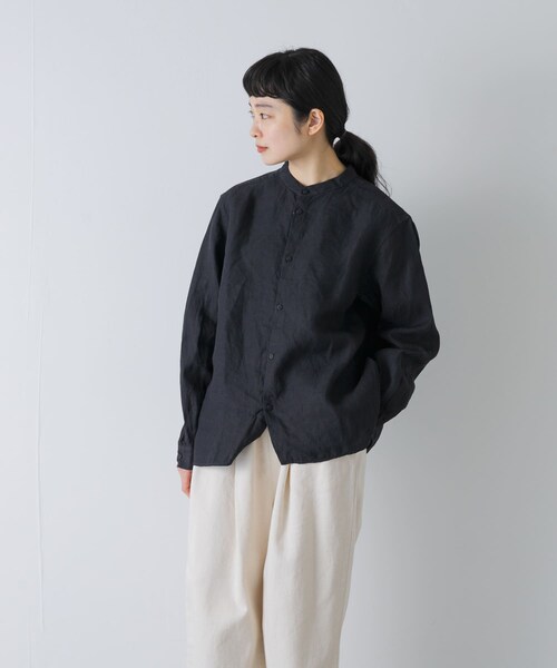 かぐれ（カグレ）の「MITTAN　和紙大麻シャツ（シャツ/ブラウス・レディース・白/墨黒・2）」の13枚目の写真