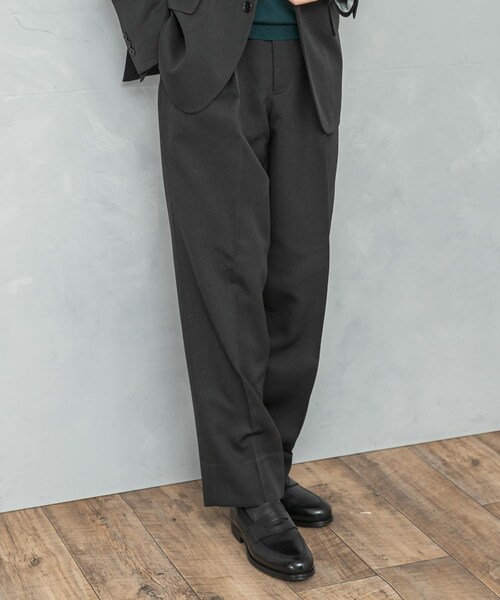 URBAN RESEARCH DOORS（アーバンリサーチドアーズ）の「LIFE STYLE TAILOR　レトロヘリンボンストレッチ2タックパンツ（スラックス・メンズ・BLACK/GRAY・S/M/L/XL）」の16枚目の写真