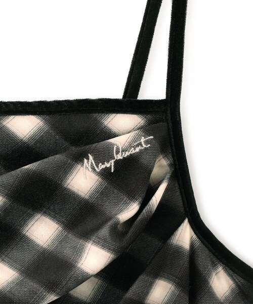 VIS(ビス)の「【MARY QUANT×VIS】チェックベロアドレープキャミワンピース(ワンピース・レディース・ブラック/ブラウン系・F)」の22枚目の写真