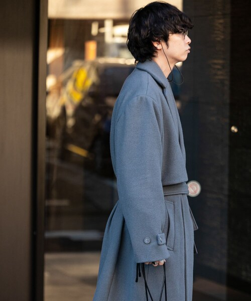 SENSE OF PLACE by URBAN RESEARCH(センスオブプレイスバイアーバンリサーチ)の「『わたべ×SOP』ダブルロングコート(チェスターコート・メンズ・GRAY/BLACK・M/L)」の20枚目の写真