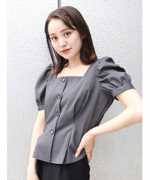 MURUA | スクエアネックパワショルトップス(シャツ/ブラウス)