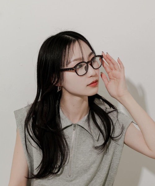 SMELLY（スメリー）の「オーバルフレームダテメガネ（メガネ・レディース・DEMI/BLK・-）」の15枚目の写真