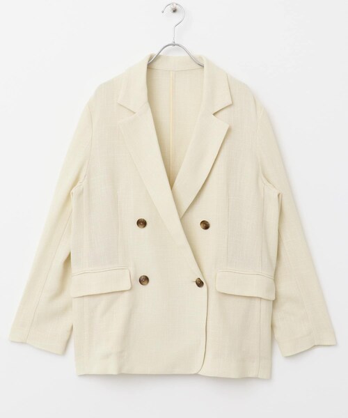 URBAN RESEARCH ROSSO（アーバンリサーチロッソ）の「カラミダブルジャケット（テーラードジャケット・レディース・black×off/beige×off・36/38）」の12枚目の写真