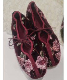 merry jenny | flower刺繍リボンフラットシューズ(その他シューズ)