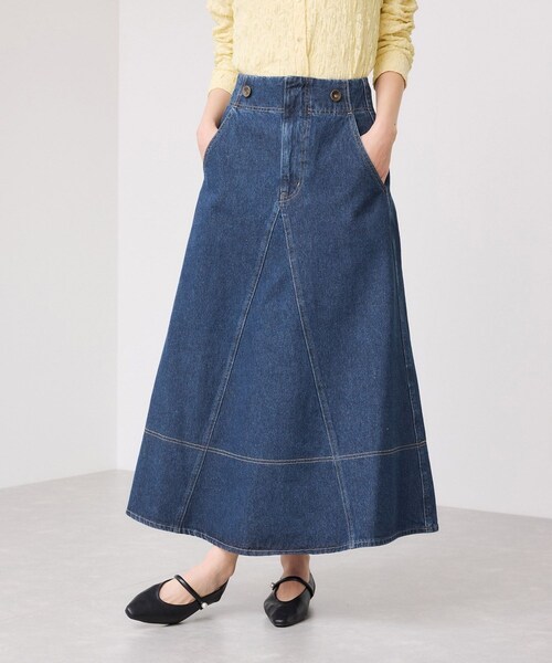 VIS（ビス）の「バックレースアップフレアデニムスカート/イージーケア（デニムスカート・レディース・ブルー/ブルー系・M/S）」の16枚目の写真