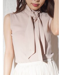 MERCURYDUO | 総針ボウタイ付ノースリーブニット(ニット/セーター)