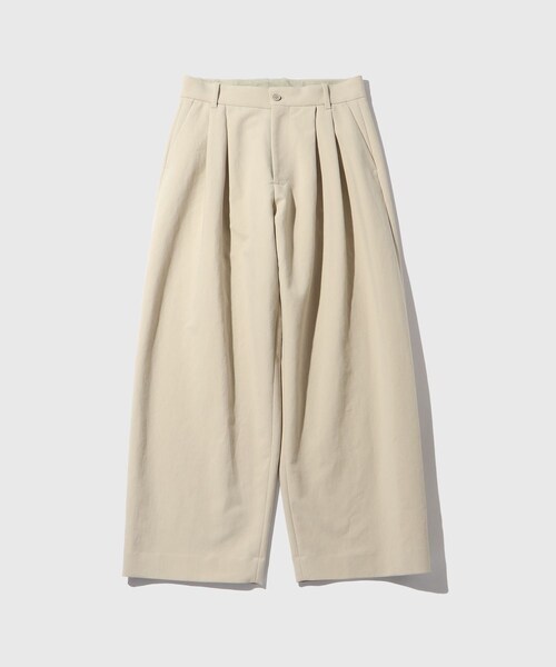 ADAM ET ROPE'（アダムエロペ）の「コットンダブルクロス　バギースラックス（スラックス・メンズ・ブラック/ベージュ・L/M）」の3枚目の写真