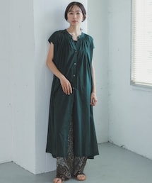 URBAN RESEARCH DOORS | コットンボイルギャザーフレンチワンピース(ワンピース)