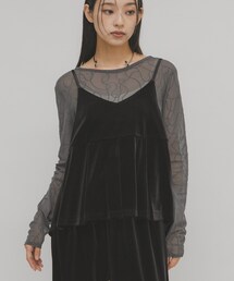 KBF | 2WAYベロアビスチェ(キャミソール)