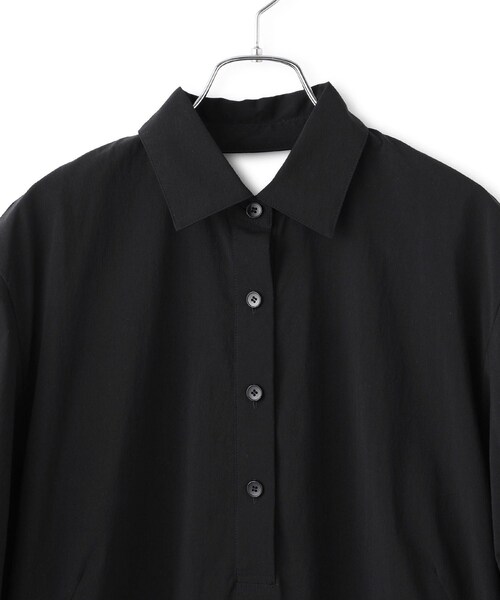 ADAM ET ROPE'（アダムエロペ）の「ハーフスリーブタフタワンピース（シャツワンピース・レディース・ブラック/ダークブラウン・F）」の22枚目の写真