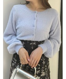 MERCURYDUO | ロングスリーブミニシャギーニットカーディガン(カーディガン/ボレロ)