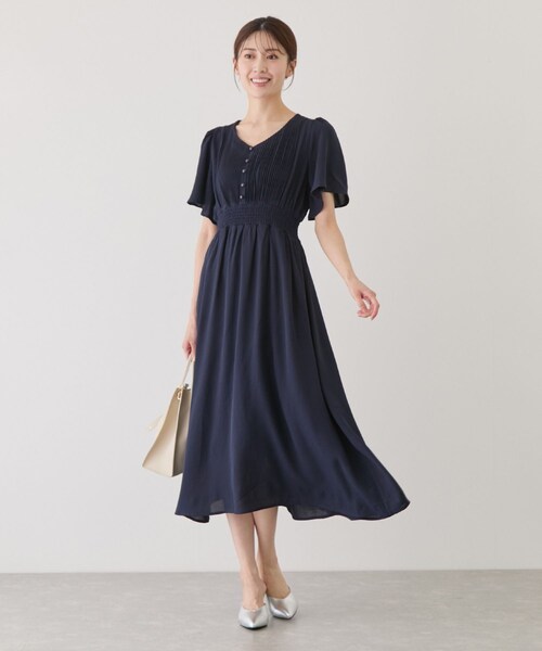 Jayro(ジャイロ)の「ピンタックフロントシフォンワンピース(ワンピース・レディース・ホワイト系/ネイビー/ブルー/ピンク/イエロー・M)」の20枚目の写真