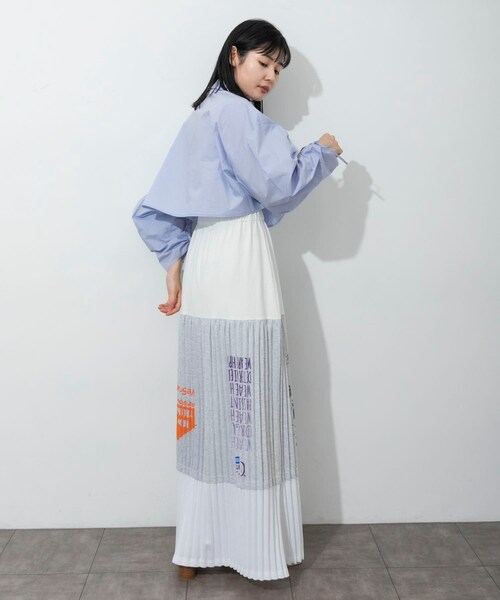 THE GOODLAND MARKET（ザグッドランドマーケット）の「SREU　ソフトプリーツロングSKIRT（スカート・レディース・Assort1/WHITE/BLACK/Assort2・M）」の18枚目の写真