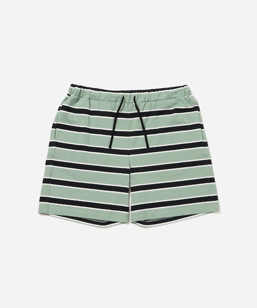 Saturdays NYC(サタデーズ ニューヨークシティ )の「Mesh Border Stripe Shorts(その他パンツ・レディース・ライトグリーン/パープル・L/M/S/XL)」の1枚目の写真